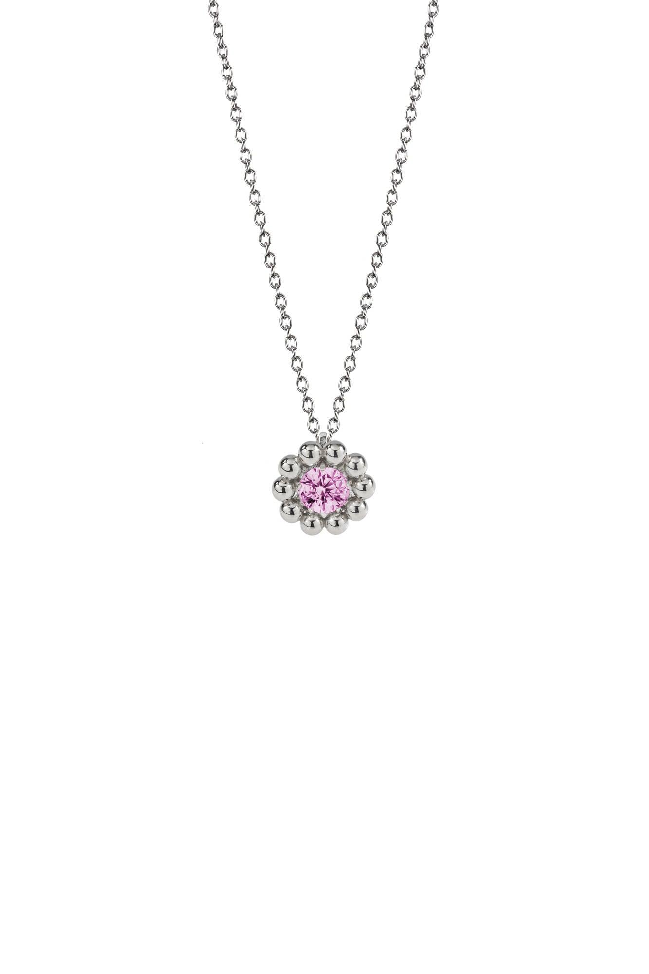 Lumoava Daisy - riipus pinkillä kivellä L56228150000 - Puustjärven Kello & Kulta