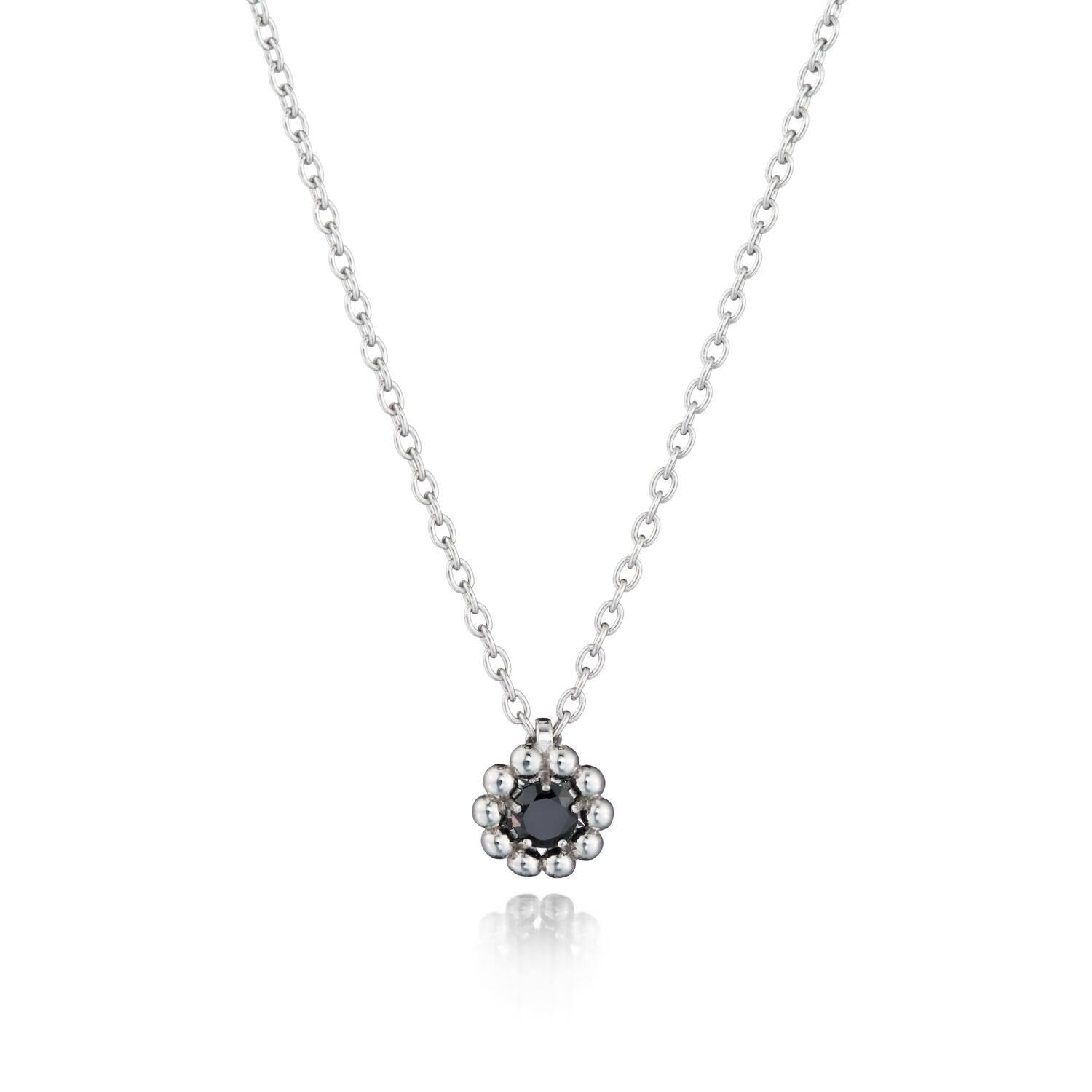 Lumoava Daisy riipus pieni musta 9x10mm 45/50cm L56248160000 - Puustjärven Kello & Kulta