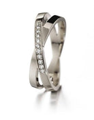 Lumoava Kaksin timanttisormus 6mm 585 valkokulta - Puustjärven Kello & Kulta