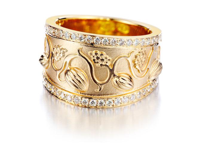 Lumoava Eden timanttisormus 14mm 585 kulta - Puustjärven Kello & Kulta