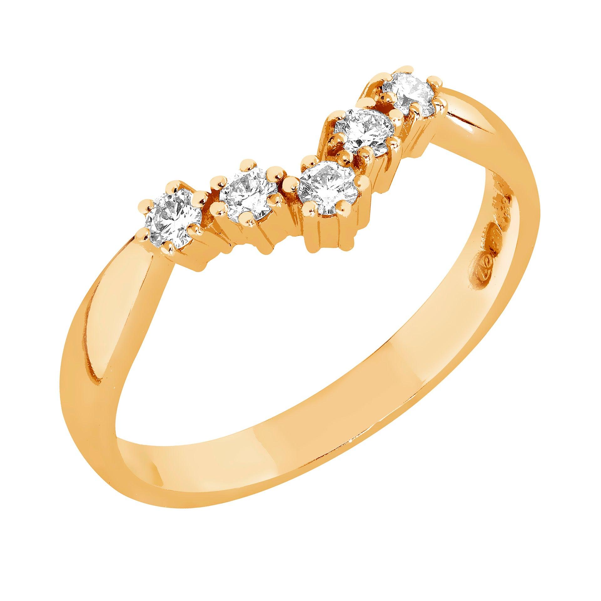 Sandberg Toivomuslähde - keltakultainen timanttisormus M-12-K-150 - Puustjärven Kello & Kulta