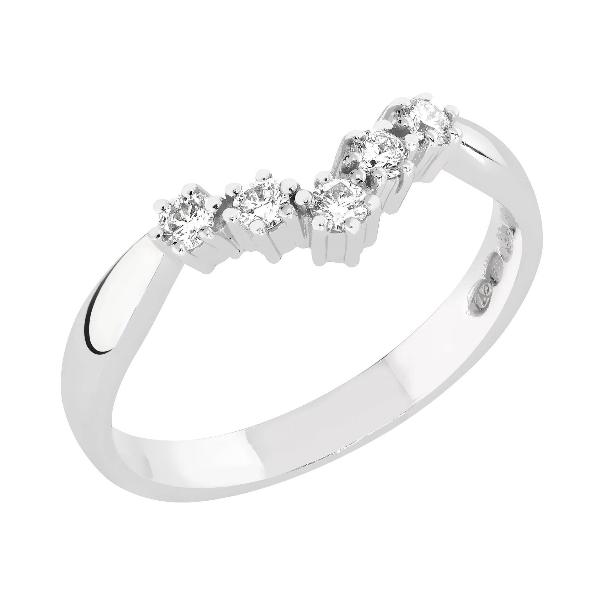 Sandberg Toivomuslähde 2 - valkokultainen timanttisormus M-12-150 - Puustjärven Kello & Kulta