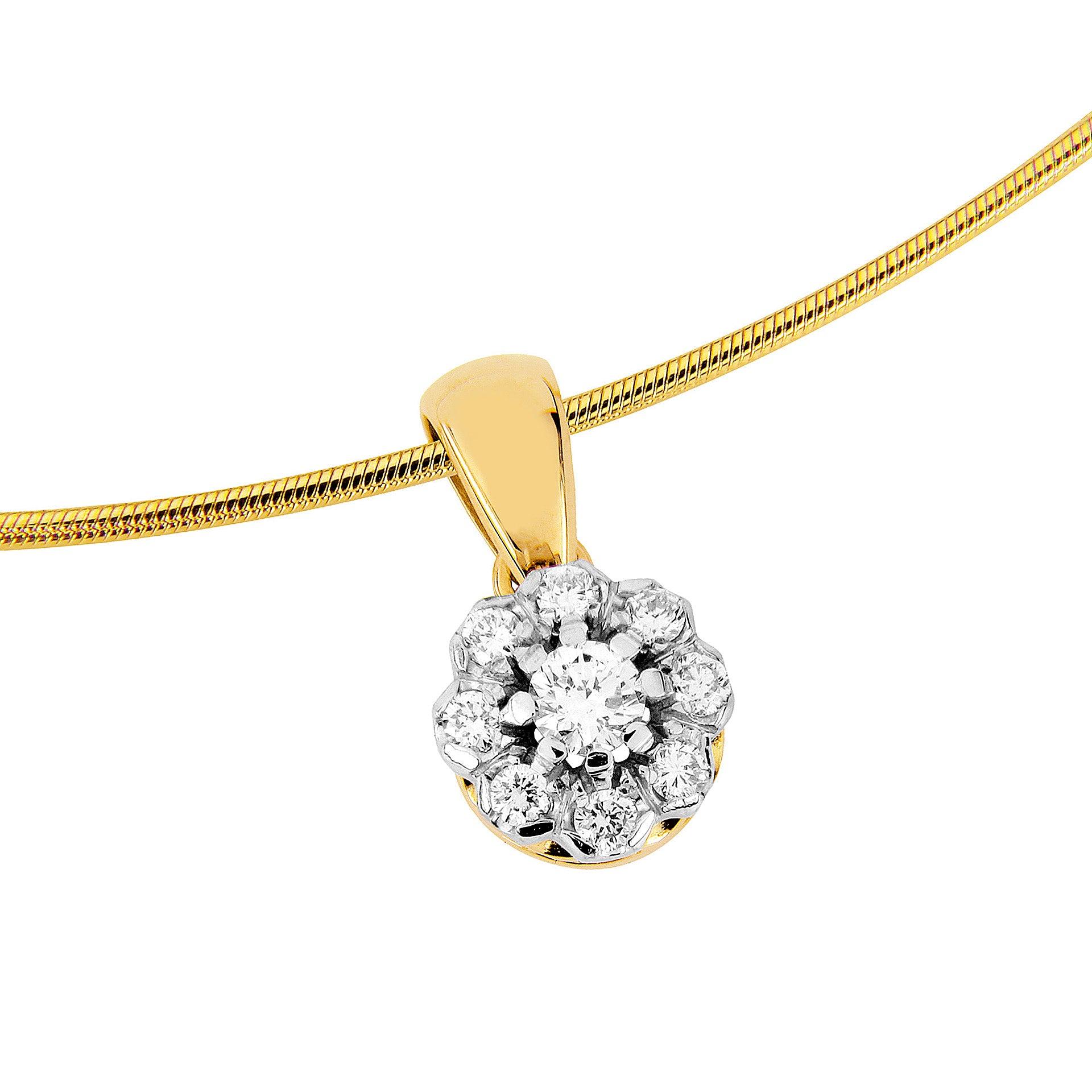 Sandberg Toivomuslähde - keltakultainen timanttiriipus M-217 - Puustjärven Kello & Kulta