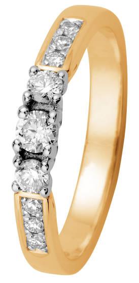 Margit sormus 0,10ct+ 2x0,06ct+2x0,015ct - Puustjärven Kello & Kulta