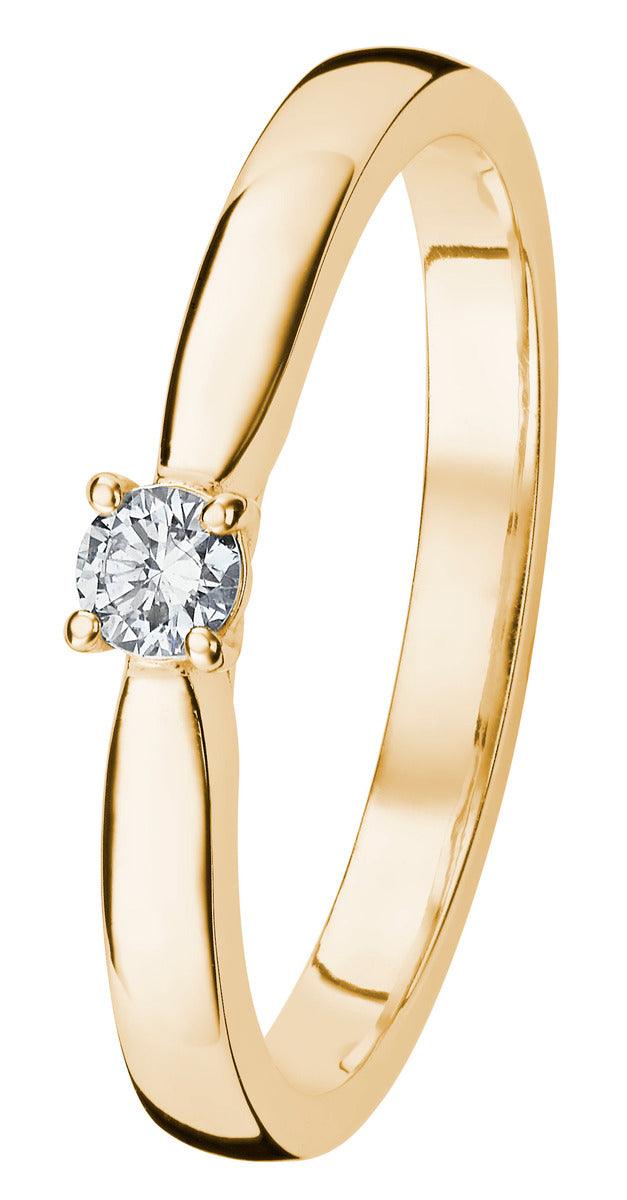 Kohinoor Mia - keltakultainen timanttisormus 033-414-10-160 - Puustjärven Kello & Kulta