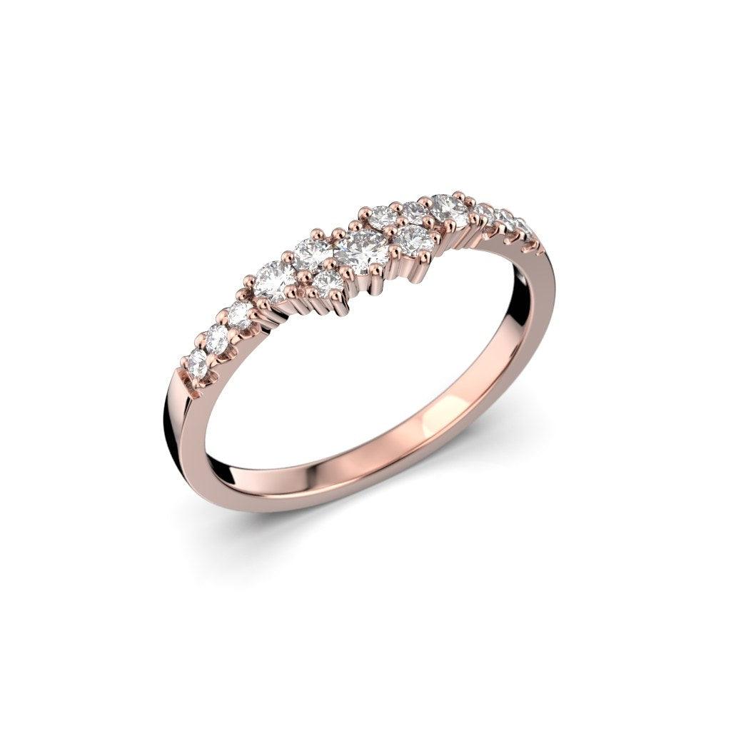 Nadja Side timanttisormus 14K Punakultaa 14-667-024-PK - Puustjärven Kello & Kulta