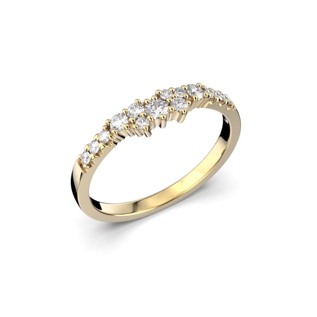 Nadja Side timanttisormus keltakulta 14-667-024-KK - Puustjärven Kello & Kulta