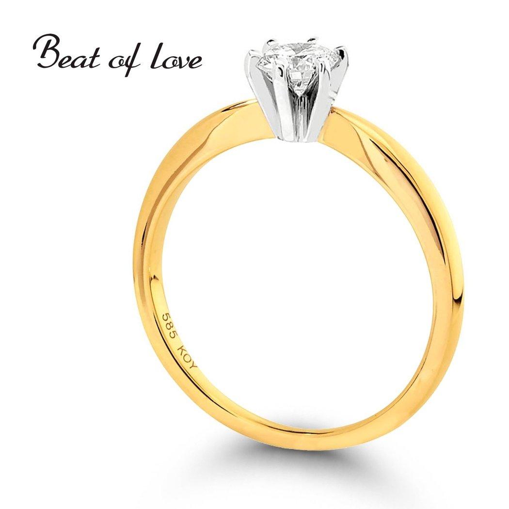 Beat of Love - keltainen timanttisormus R-22216D-150 - Puustjärven Kello & Kulta