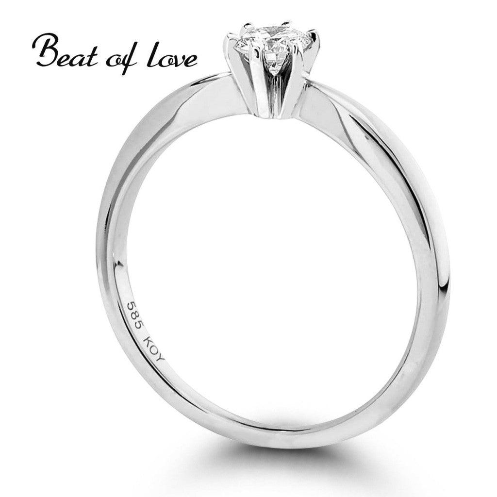 Beat of Love - valkokultainen timanttisormus R-29990DW - Puustjärven Kello & Kulta