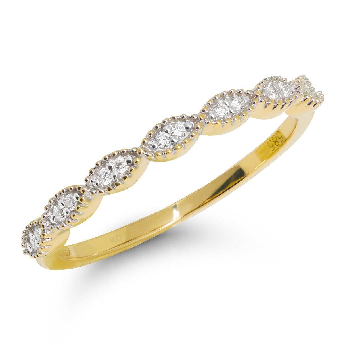 Suomen Korutuote - keltakultainen timanttisormus R-9677D-150 - Puustjärven Kello & Kulta