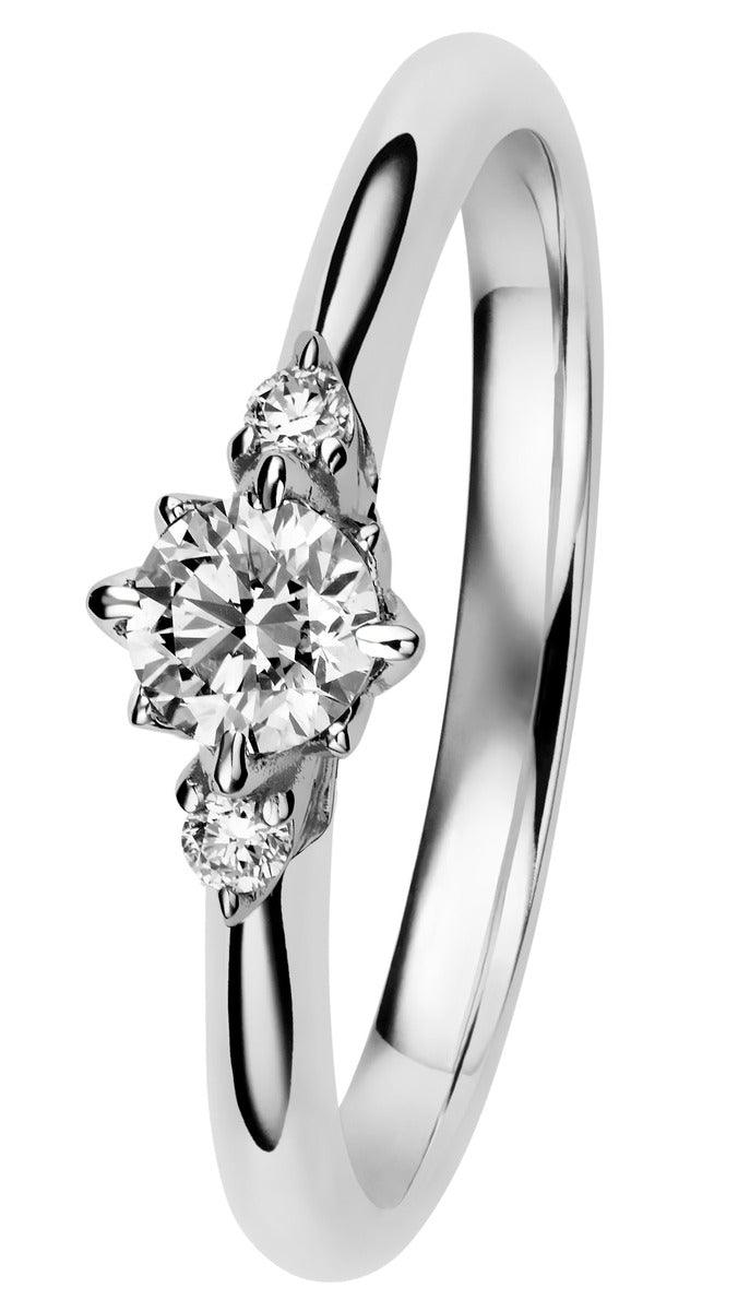 Kohinoor Rosa 0,21ct timanttisormus valkokultaa 033-260V-21 - Puustjärven Kello & Kulta