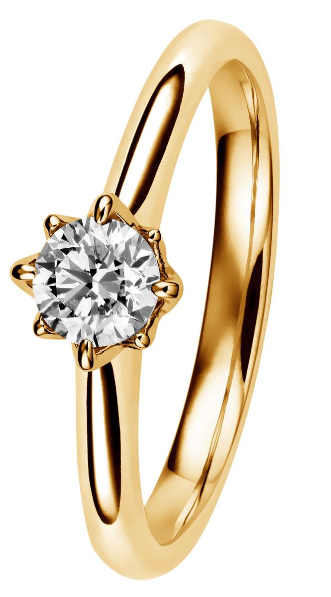 Rosa 0,50ct timanttisormus H/Si kulta - Puustjärven Kello & Kulta