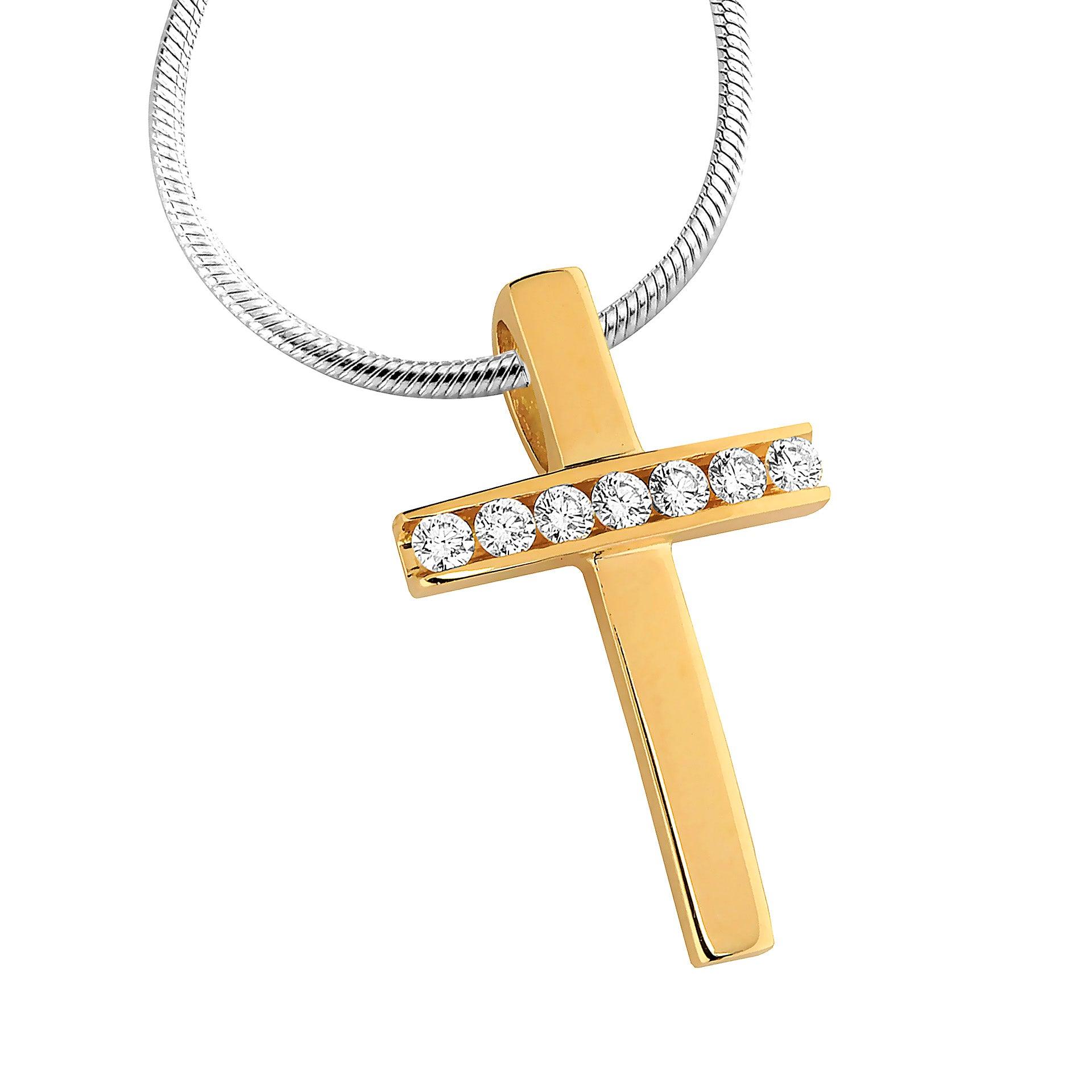 Sandberg - keltakultainen ristiriipus M-305 - Puustjärven Kello & Kulta