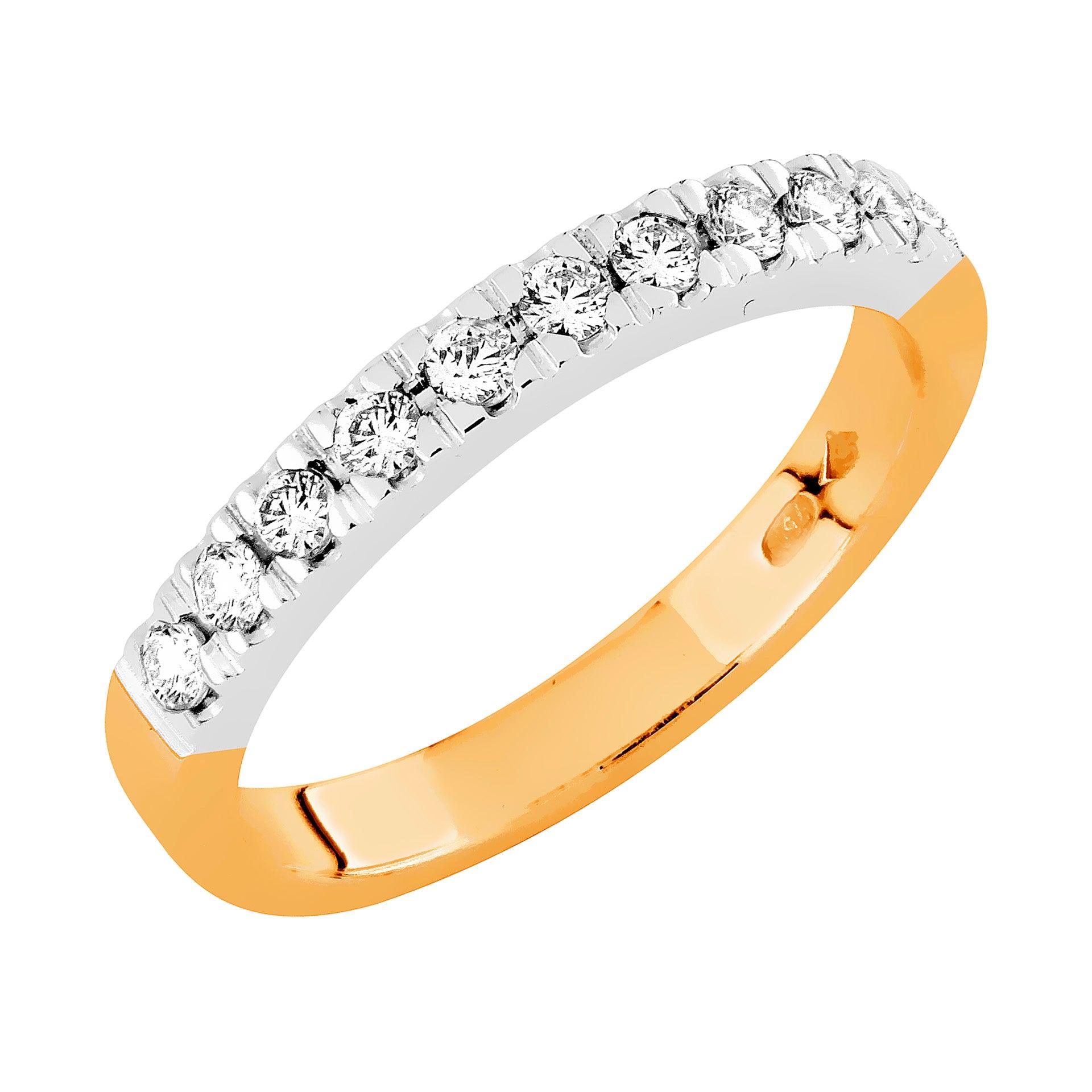 Sandberg Myötätuuli - kelta/valkokultainen timanttisormus M-166-150 - Puustjärven Kello & Kulta