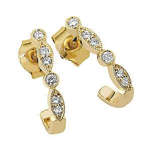 Sandberg Suvituuli 0,14ct timanttikorvakorut 14K keltakultaa M-214-K - Puustjärven Kello & Kulta