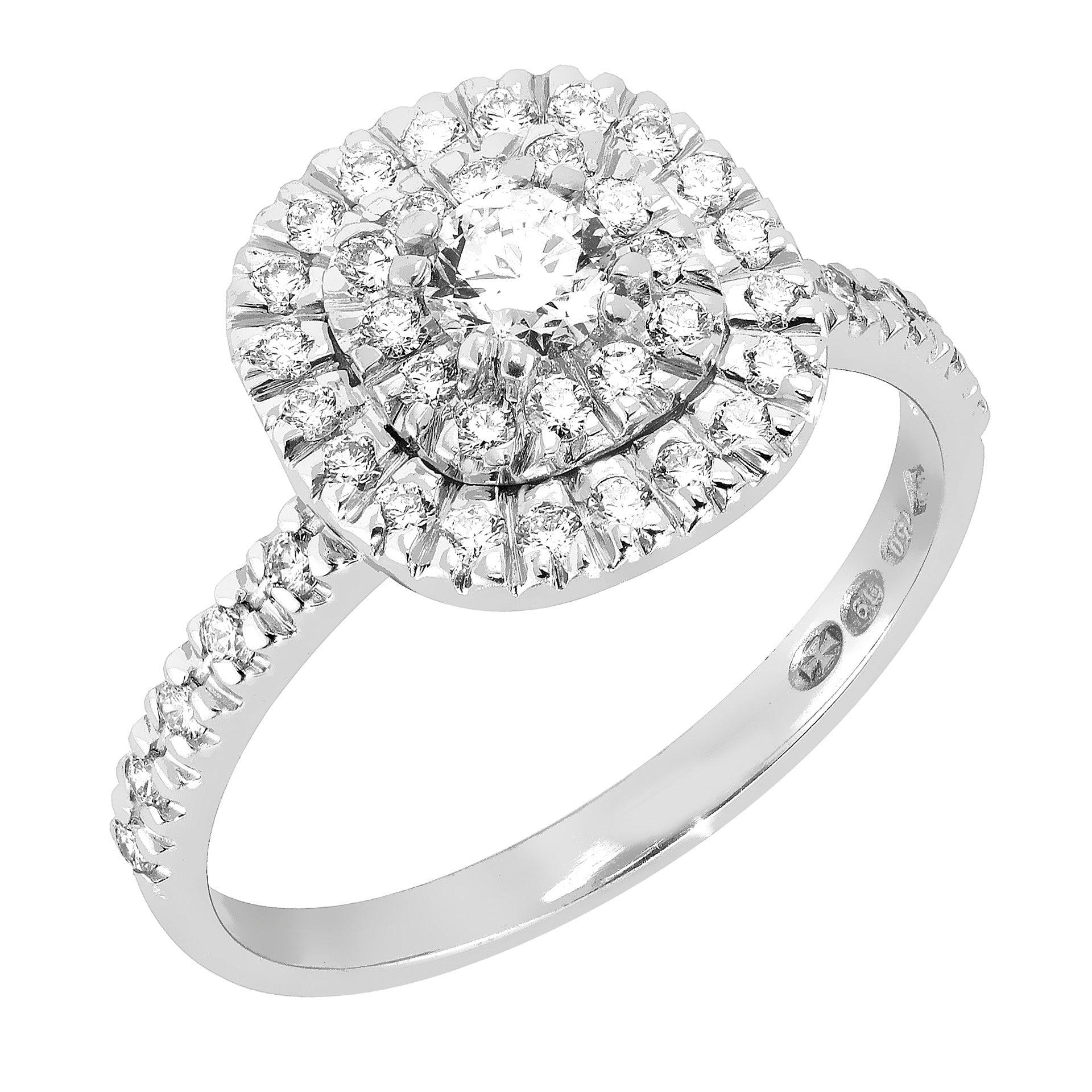 Sandberg Toivomuslähde I - valkokultainen timanttisormus V-910w - Puustjärven Kello & Kulta