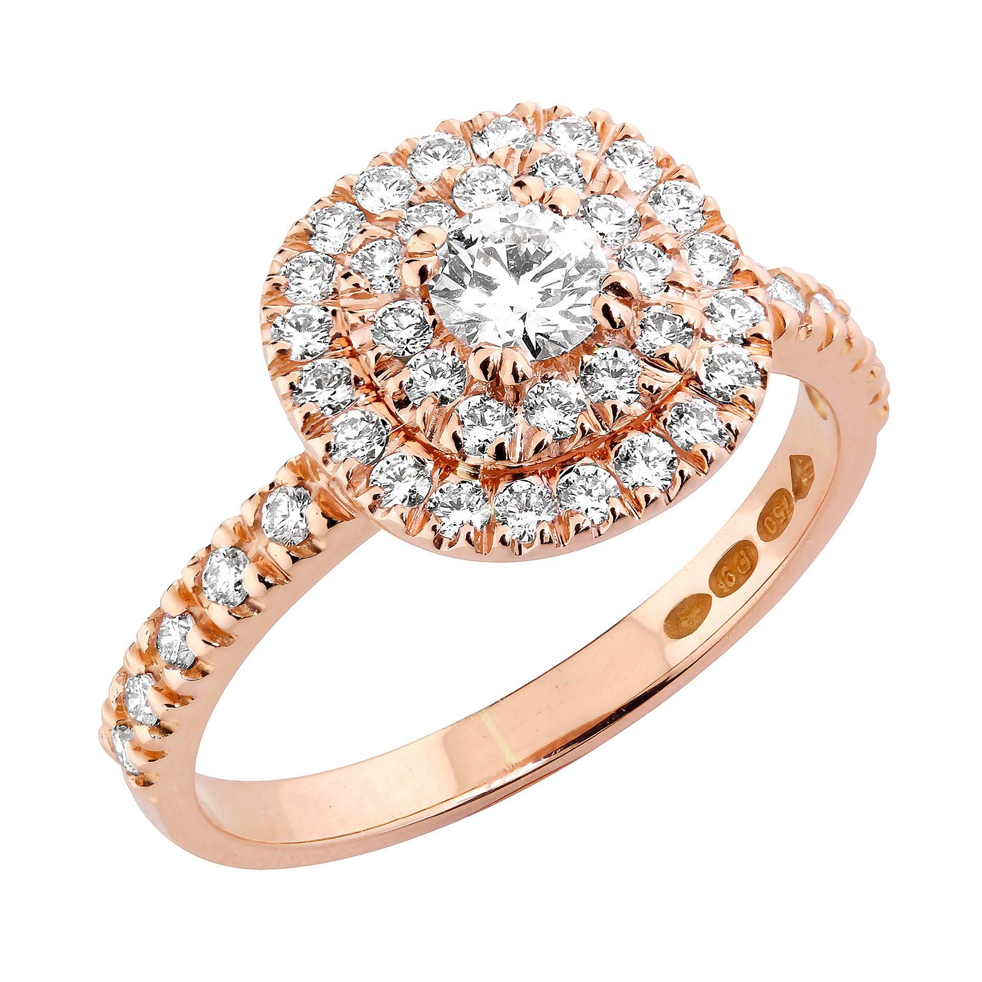 Sandberg Toivomuslähde I - punakultainen timanttisormus V-910r - Puustjärven Kello & Kulta