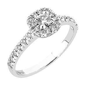 Sandberg V-705-W Toivomuslähde I 0,39ct timanttisormus valkokultaa - Puustjärven Kello & Kulta