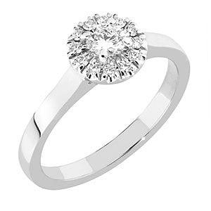 Sandberg V-718-W Toivomuslähde I 0,29ct timanttisormus - Puustjärven Kello & Kulta