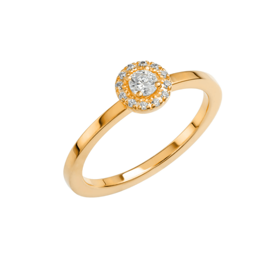 Schalins I'm In Love - keltakultainen timanttisormus love03-kk-150 - Puustjärven Kello & Kulta