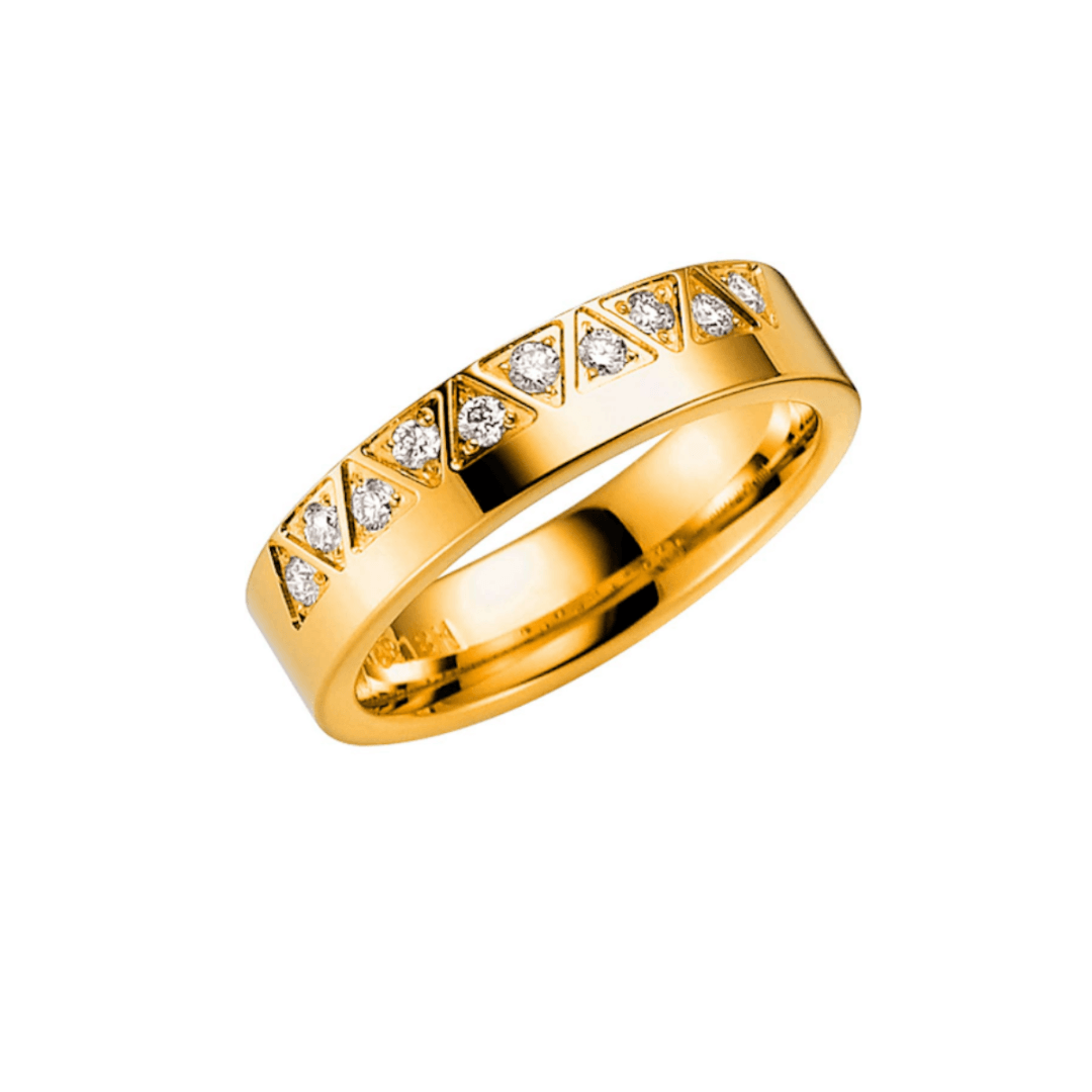 Schalins Mountain - keltakultainen timanttisormus jungfrau-kk-150 - Puustjärven Kello & Kulta