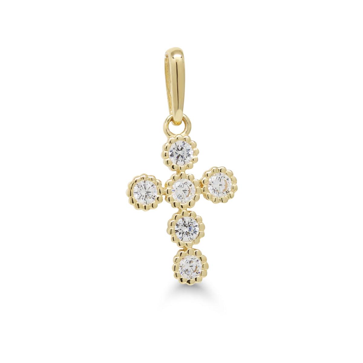 Suomen korutuote risti zirkonia keltak - Puustjärven Kello & Kulta