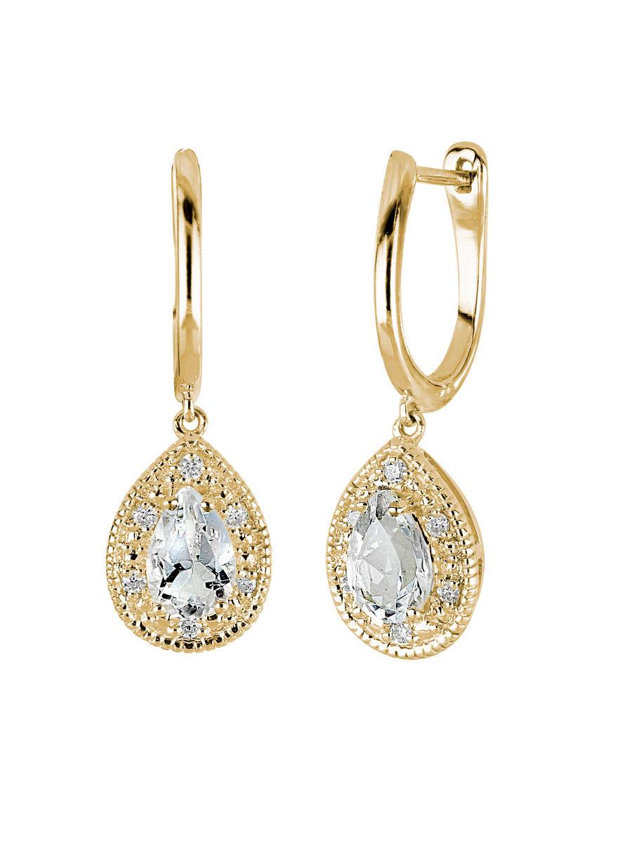 Kohinoor Marina - keltakultaiset timanttikorvakorut 143-447T-08 - Puustjärven Kello & Kulta