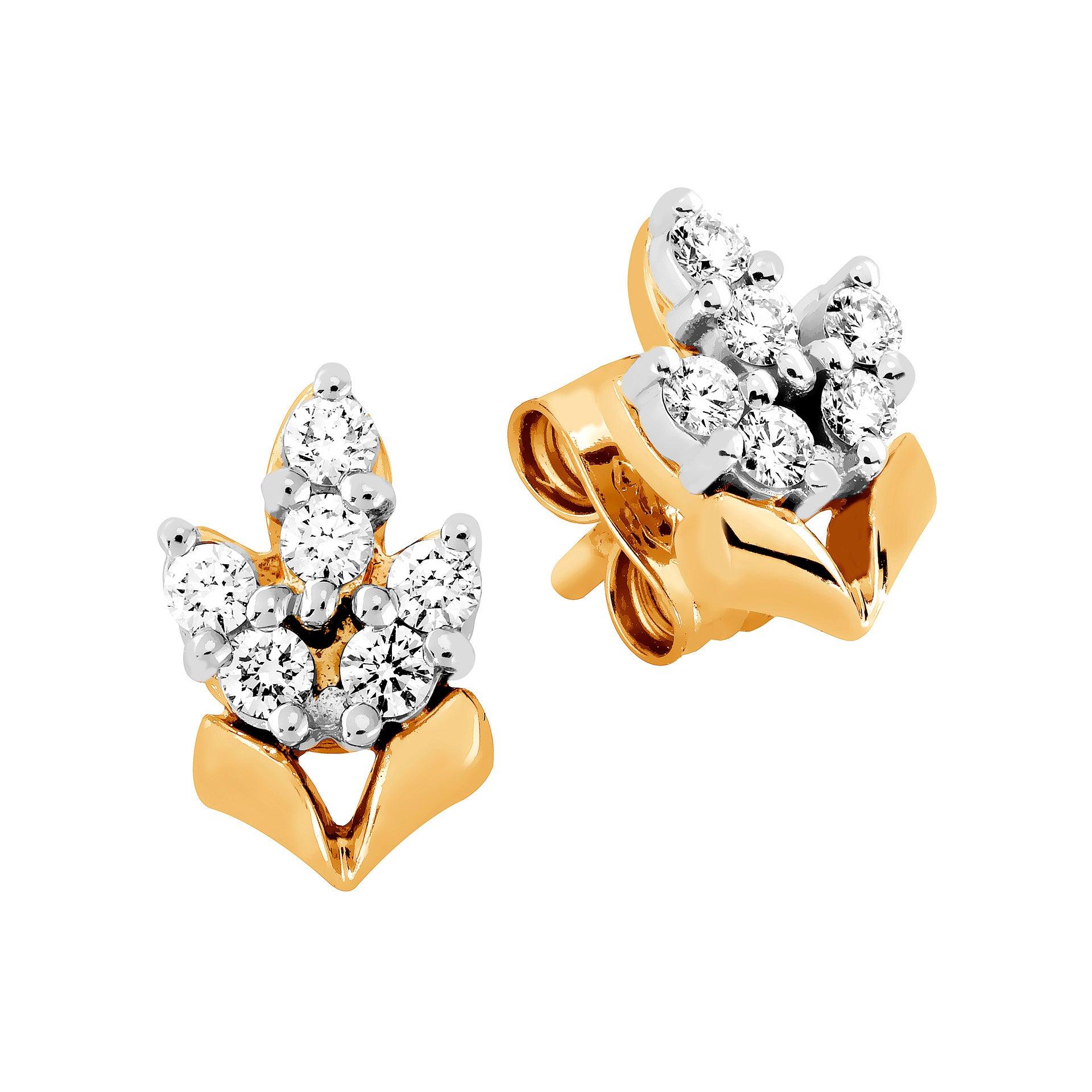 Sandberg Kukkaniitty - keltakultaiset korvakorut V-7 - Puustjärven Kello & Kulta