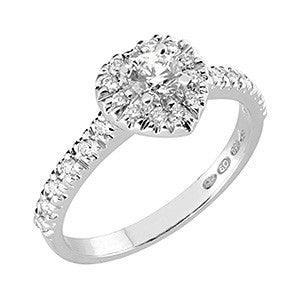 Sandberg V-793-W Toivomuslähde I timanttisormus valkokulta - Puustjärven Kello & Kulta