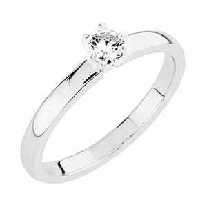 Sandberg V-11-W Kuunsäde 0,15ct timanttisormus valkokultaa - Puustjärven Kello & Kulta