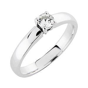 Sandberg V-236-W Aamukaste I 0,23ct timanttisormus valkokulta - Puustjärven Kello & Kulta