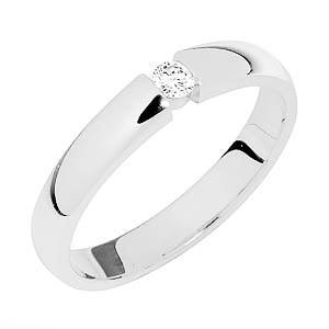 Sandberg V-66W Kallioranta 0,07ct timanttisormus valkokulta - Puustjärven Kello & Kulta