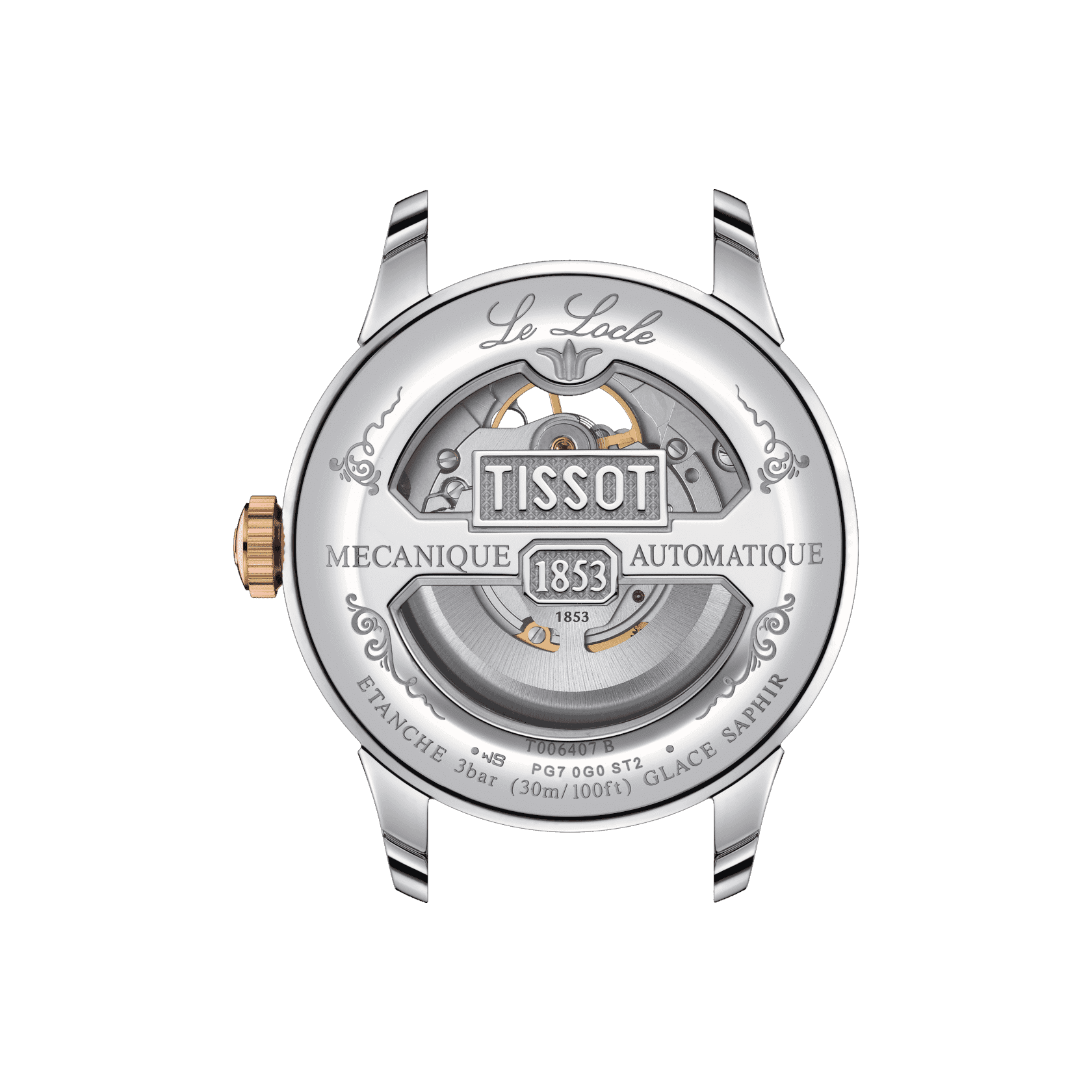 Tissot Le Locle Powermatic 80 Open Heart - miesten rannekello T0064072203302 - Puustjärven Kello & Kulta