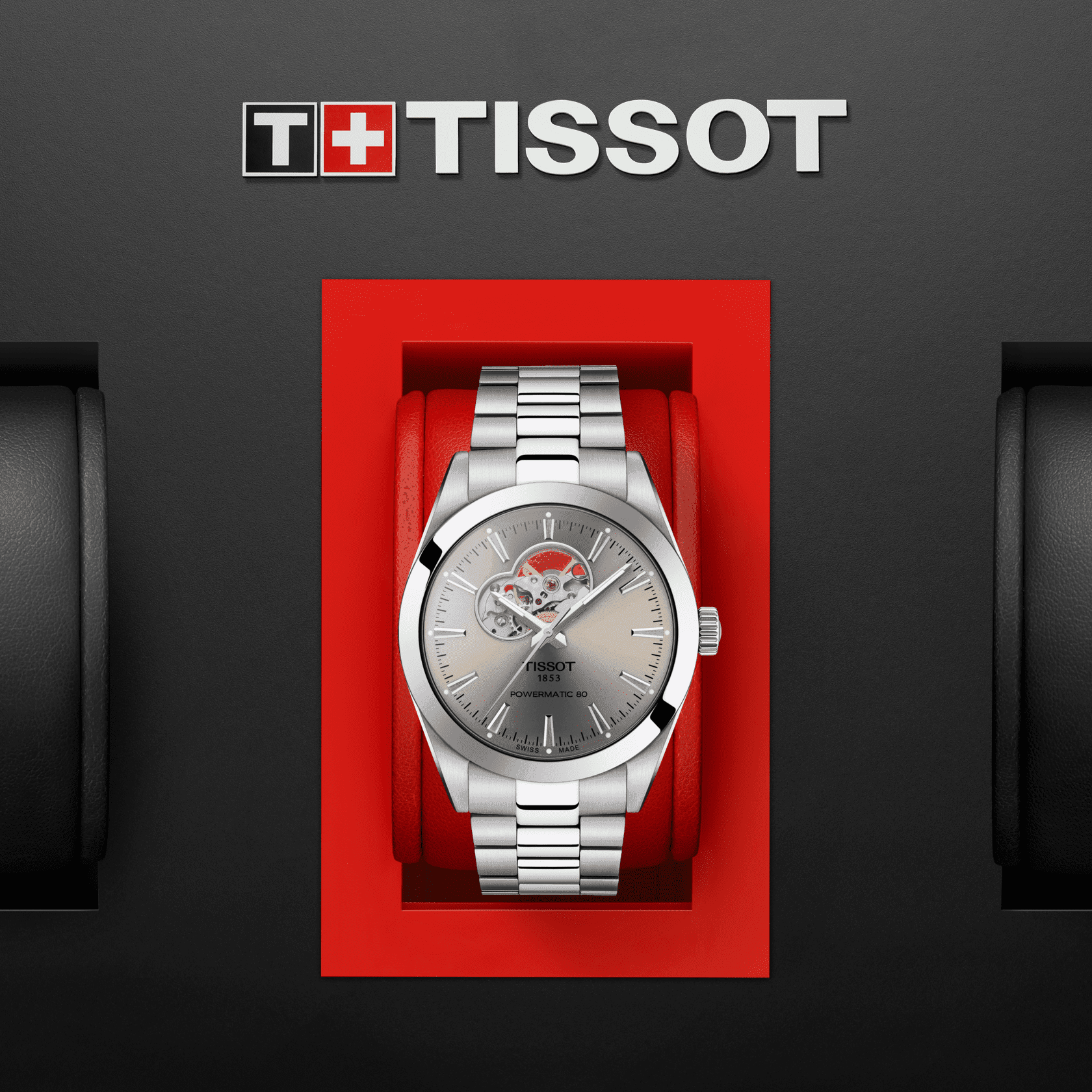 Tissot Gentleman Powermatic 80 Open Heart - miesten rannekello T1274071108100 - Puustjärven Kello & Kulta