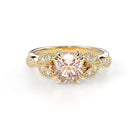 Festive Madison - keltakultainen timanttisormus morganiitilla 14-586-092M-KK-150 - Puustjärven Kello & Kulta