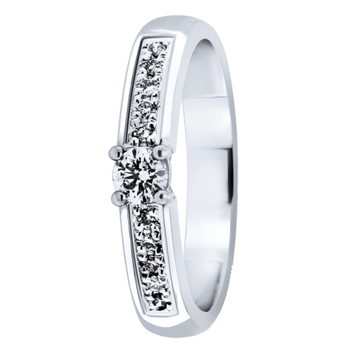 Festive Promise Pamela timanttisormus 14-421-025 valkokulta - Puustjärven Kello & Kulta