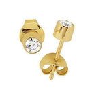 Sandberg Poutapilvi - keltakultaiset timanttikorvakorut E-173-025 - Puustjärven Kello & Kulta