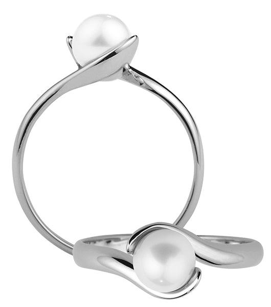 Kohinoor Lily - valkokultainen helmisormus 013-214V-06-150 - Puustjärven Kello & Kulta