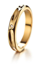 Lumoava Hunaja sormus 4,8mm 0,03ct 585 kultaa - Puustjärven Kello & Kulta