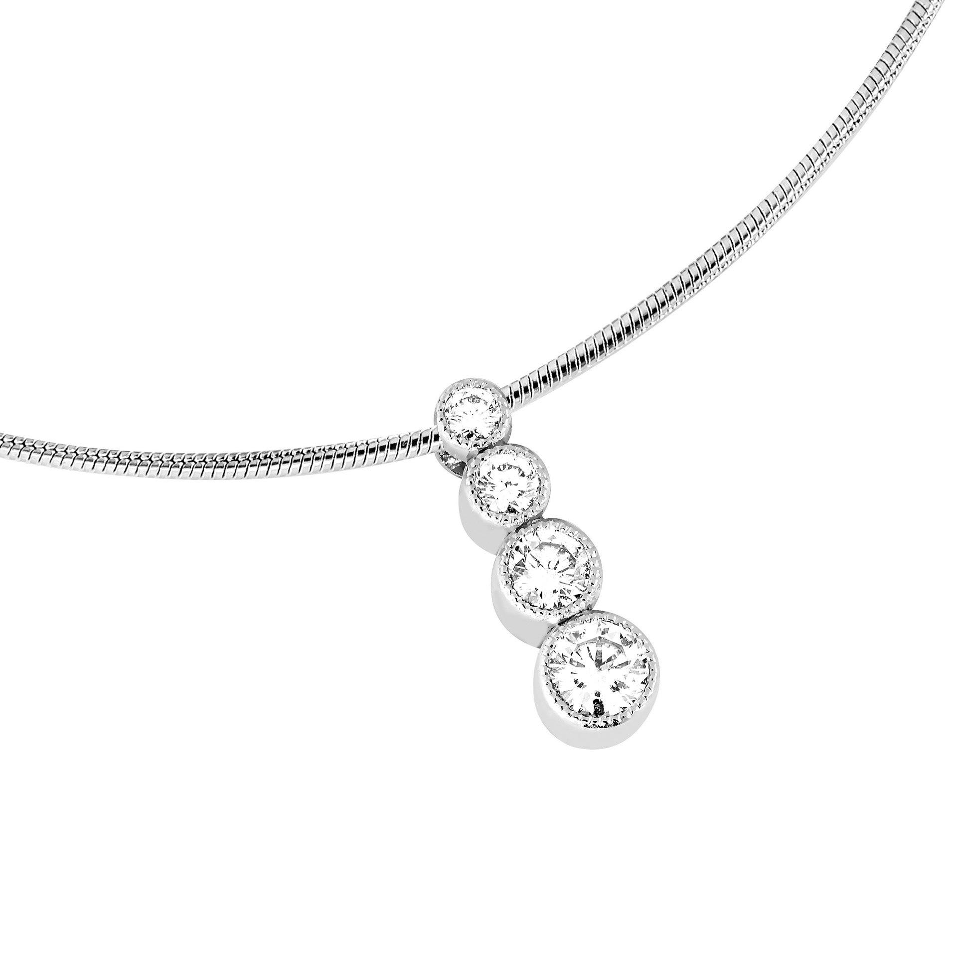 Sandberg Suvituuli - valkokultainen timanttiriipus M-412-W - Puustjärven Kello & Kulta