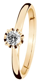 Kohinoor Vega - keltakultainen timanttisormus 033-445-18 - Puustjärven Kello & Kulta